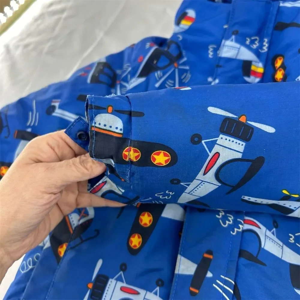 The Children's Place 3-in-1 Toddler Jacket 2T Blue Airplane Print